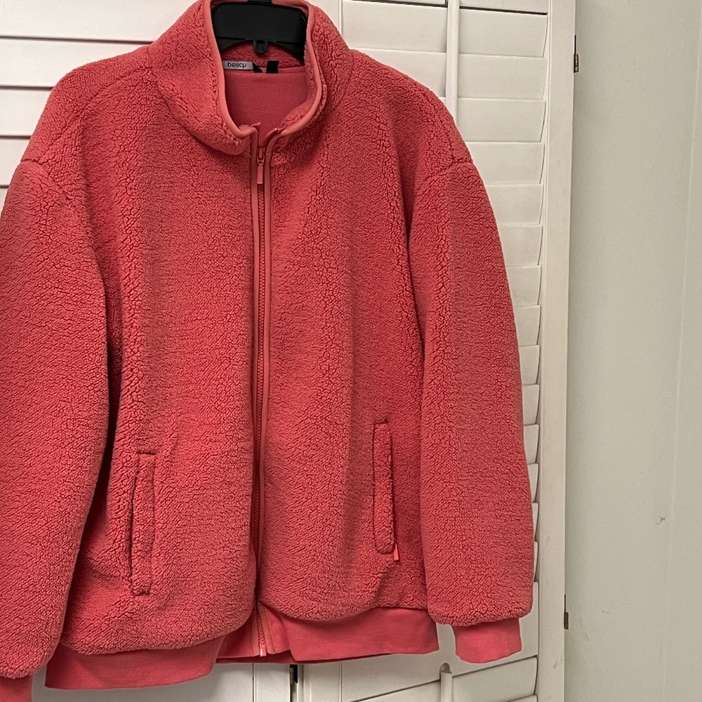 Faroe Sherpa Jacket "Peach Brand" Rose Pink Women Large